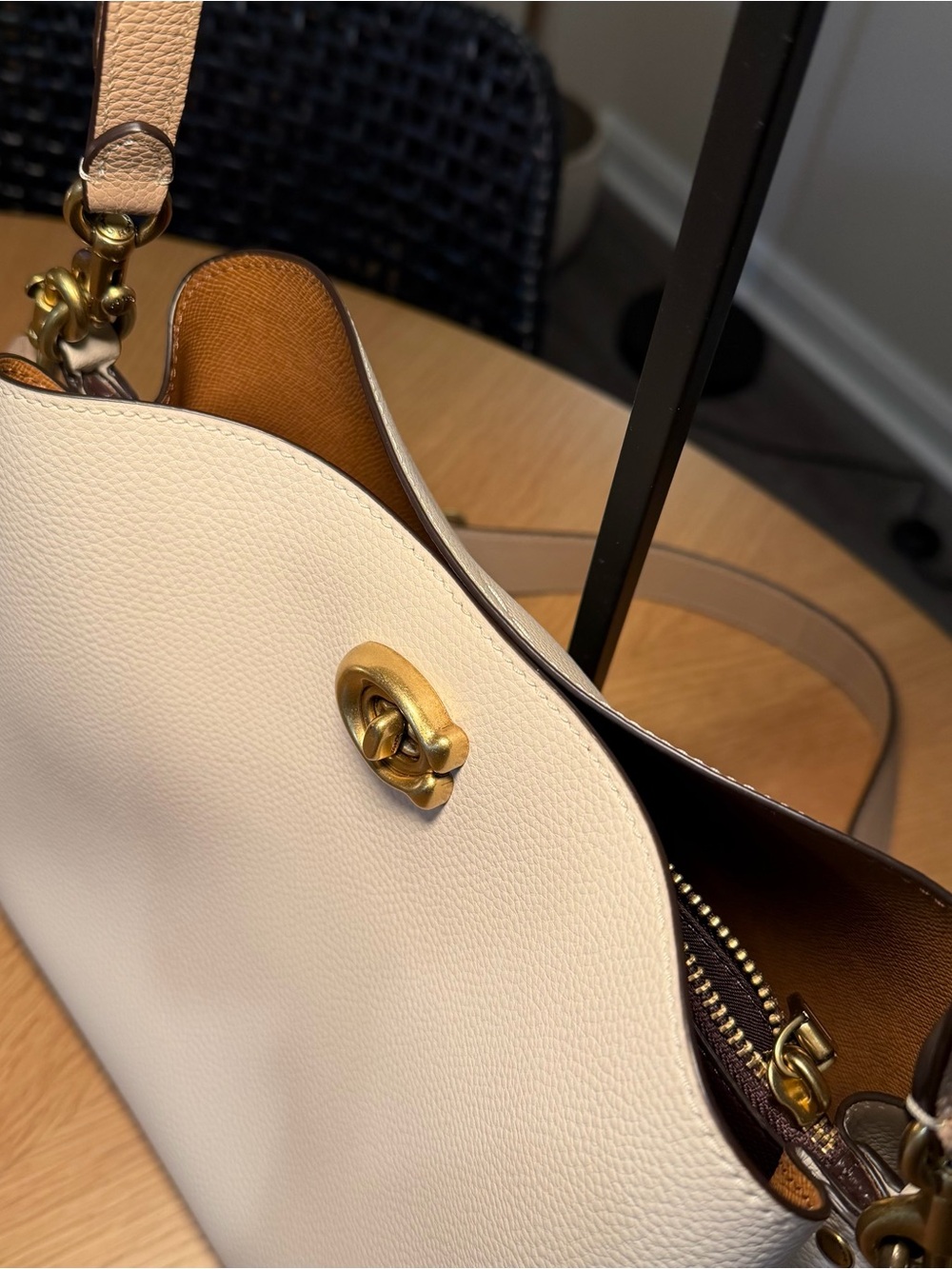 Coach Willow Shoulder Bag in Cream - Picture 8 of 14